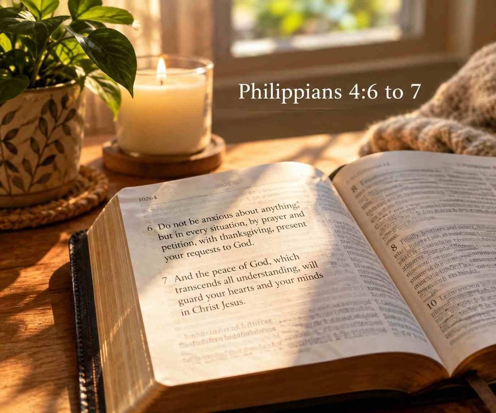 Bible verse for comfort paired with a short prayer for good medical test results