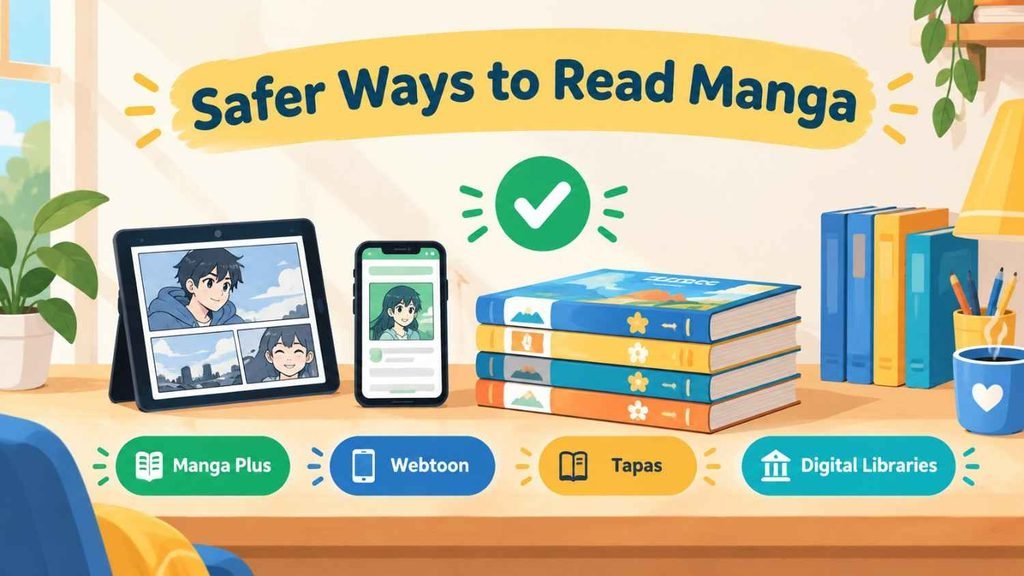 ES Mi2Manga review alternatives showing licensed apps and libraries for reading manga in Spanish