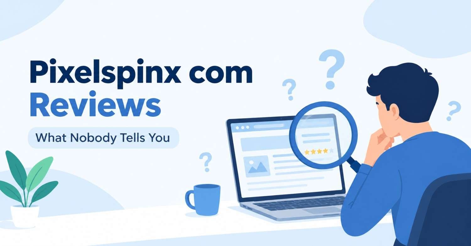 Person examining a laptop with a magnifying glass for pixelspinx com reviews guide